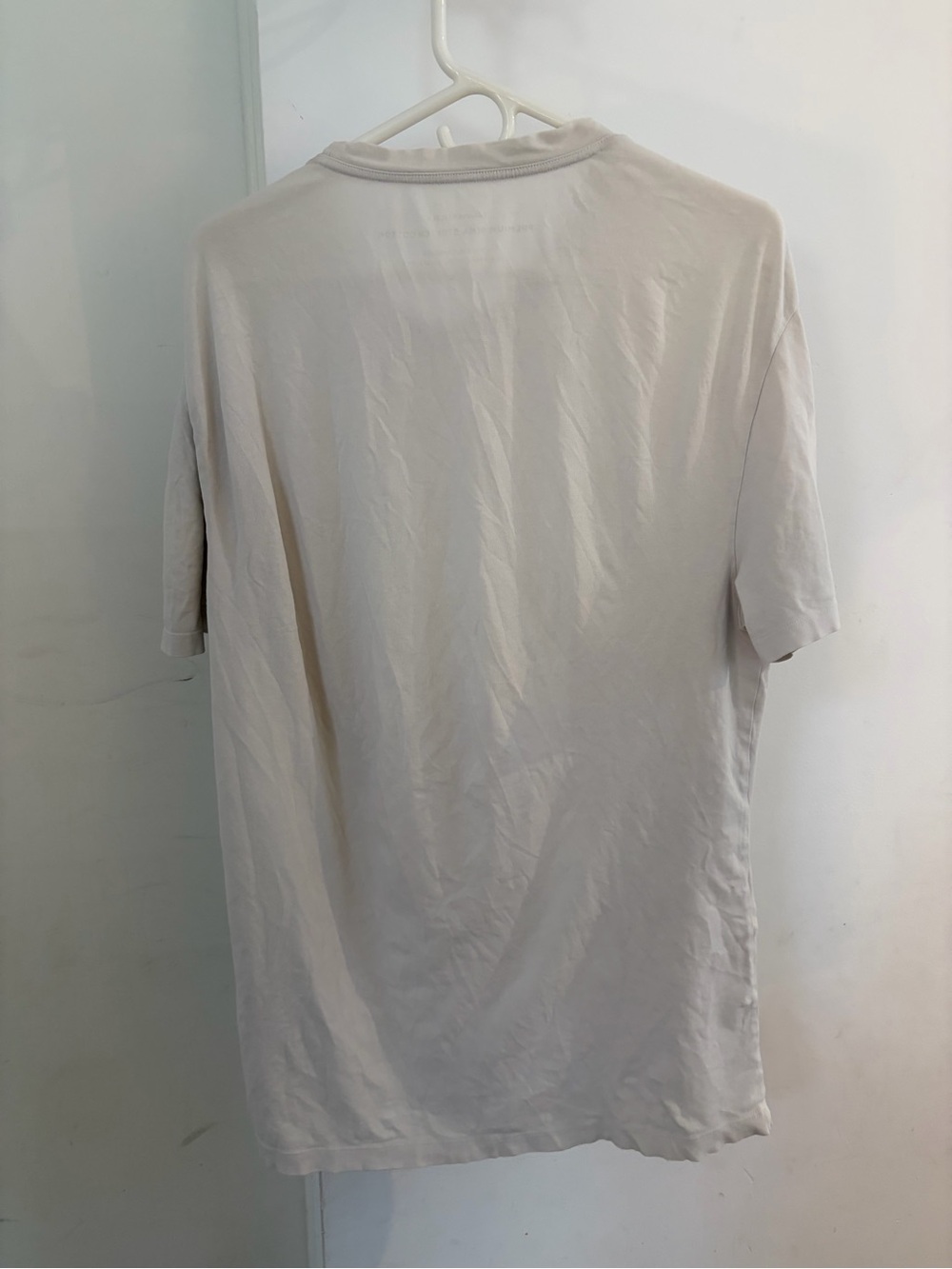 Banana Republic Premium Stretch Cotton Crewneck T-Shirt - Light Beige - L - Picture 2 of 6